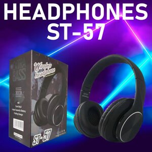 Навушники бездротові ST-57 Bluetooth (Червоний, Срібло, Чорний, Золото)
