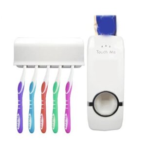 Пластмасовий дозатор для зубної пасти та тримач для зубної щітки Toothpaste Dispense