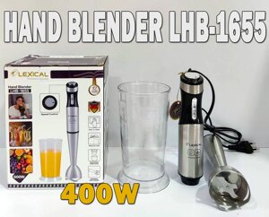 Заглибний блендер Hand Blender LHB-1655 400W | Кухонний ручний міксер зі склянкою