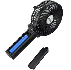 Портативний ручний або настільний міні вентилятор з USB зарядкою Fan Mini чорний