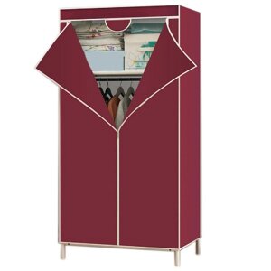 Шкаф тканевый 8863 60/45/150 (Серый, кофейный, бордо) Складной переносной шкаф | Органайзер для одежды
