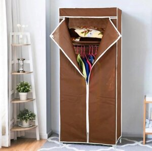 Шкаф тканевый 8864 75/45/145 (Серый, кофейный, бордо) Складной переносной шкаф | Органайзер для одежды
