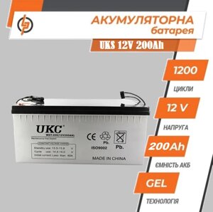 Універсальний гелевий акумулятор 100 Ah 12 V UKC GEL Battery | Акумуляторна батарея