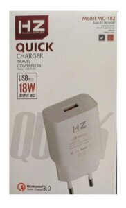 Зарядний пристрій 220V HZ MC-182 + microUSB кабель | Зарядка для смартфона