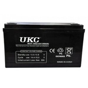 Акумулятор BATTERY 12V 100A UKC жуйково-кислотна акумуляторна батарея 12В