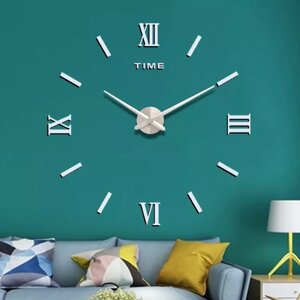 Великий настінний годинник Horloge 3D DIY кварц 27/37/47 55 см ЗОЛОТО