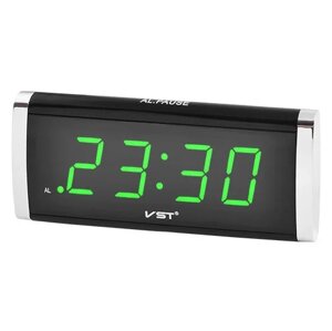 Годинник VST-730 зелені | Електронний будильник | Світлодіодні цифрові годинник