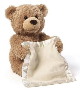 Дитяча інтерактивна іграшка Ведмедик Peekaboo Bear (Пикабу) Brown 30 см | Мовець мишко | Розумна іграшка ведмедик