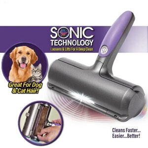 Електрична щітка для видалення вовни тварин Fur Daddy Sonic | Міні пилосос від вовни