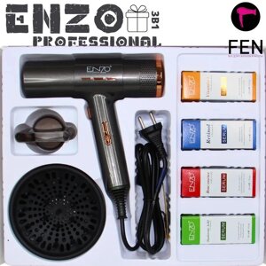 Фен для волосся з іонізацією ENZO EN-8003 | Комплект фен з оліями для волосся