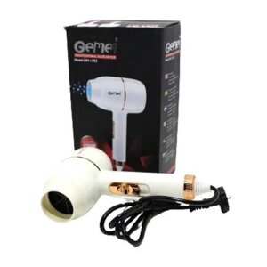Фен GEMEI GM-1783 | Фен для сушіння волосся з концентратором | Електричний фен для укладання волосся