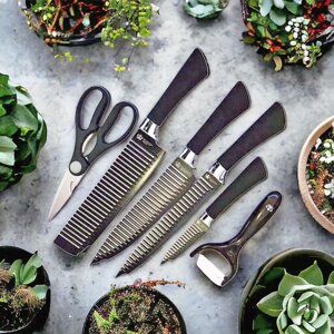 Набір ножів GENUINE 6 PCS | Набір кухарських ножів