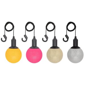 Новорічний світильник Led Cotton Ball Lamp | Підвісний світильник на батарейках | Лампа-шар на шнурку