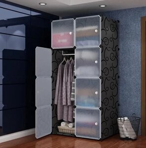 Пластикова Складна Шафа Storage Cube Cabinet MP-28-51 76*37*146 cm | Органайзер для Речів