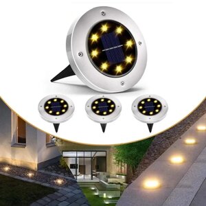 Садовий вуличний світлодіодний ліхтар-підсвічування на сонячній батареї Solar Pathway Lights 4 шт. у наборі