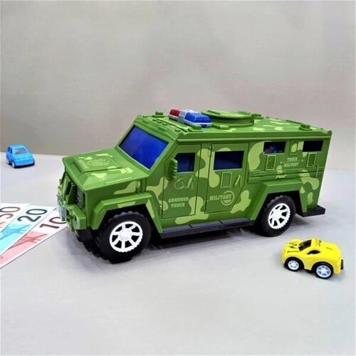 Сейф дитячий Машина військова Hummer YJ388-60 (YJ847) Машина скарбничка-сейф