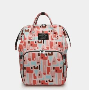 Сумка-рюкзак для мам TRAVELING SHAR м'ятний персик | Вулична сумка багатофункціональна для мам та малюків