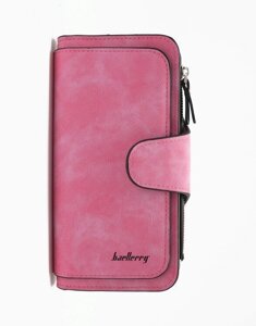 Жіночий замшевий клатч Baellerry Forever N 2345 | гаманець | портмоне рожевий