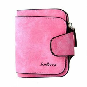 Жіночий замшевий гаманець Baellerry Forever N 2346 | клатч | портмоне рожевий