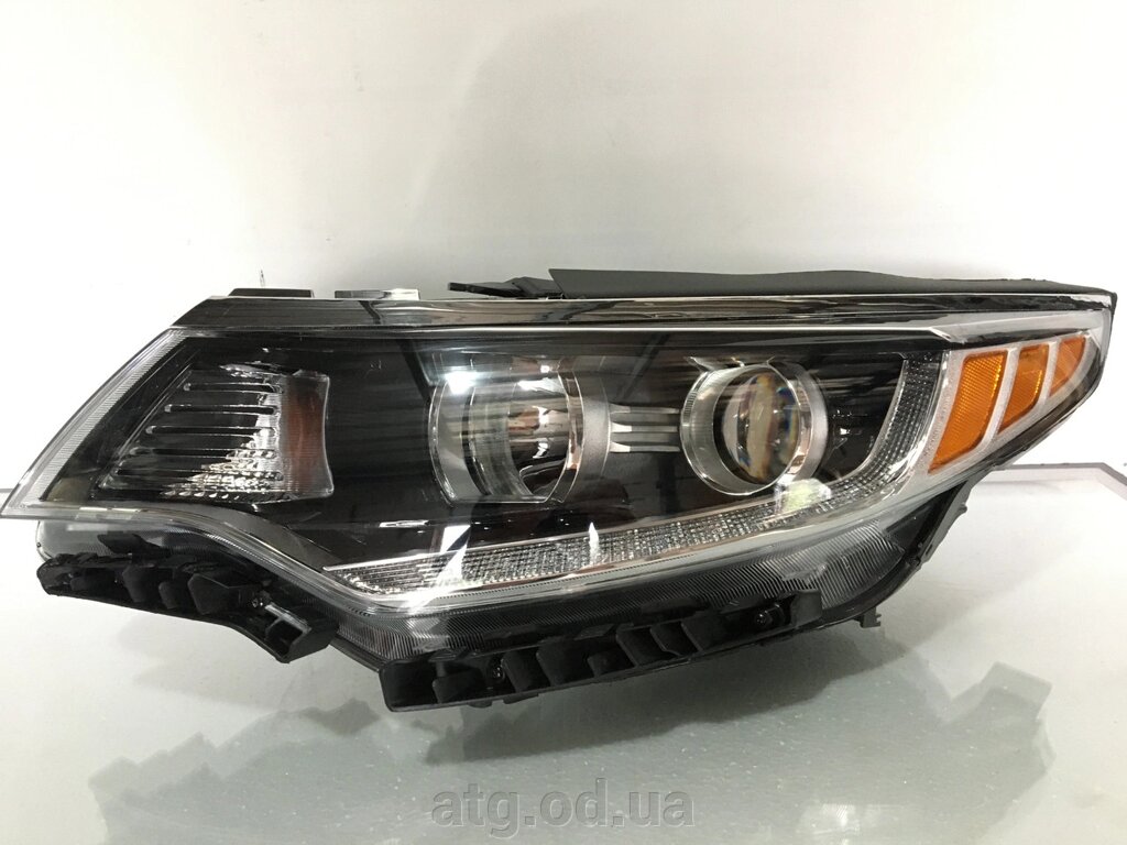 Фара галоген ДХВ  Led ліва Kia Optima 2016-2018 USA 92101D5000 жовтий куточок від компанії ATG-Parts - запчастини кузова та оптика - фото 1