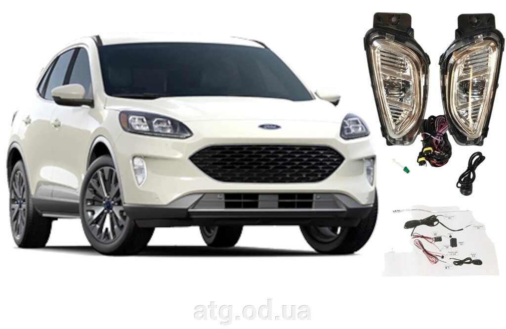 Фари птф Led Ford Escape MK4 2020- LJ6Z15201C, LJ6Z15200C комплект від компанії ATG-Parts - запчастини кузова та оптика - фото 1