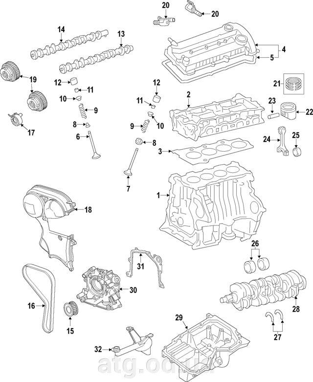 Кришка колінвала Ford Escape 13-16 1.6T BM5Z 6K301-B оригінал б/в від компанії ATG-Parts - запчастини кузова та оптика - фото 1