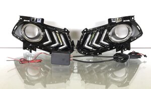 Комплект накладок птф DRL для Ford Fusion 2013-2016 Led ДХО з проведенням під'єднання