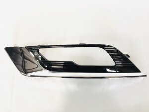 Решітка бампера Ford Fusion 2017-2018 ліва під птф LED хром HS7319953C, HS7Z-17B814-CB