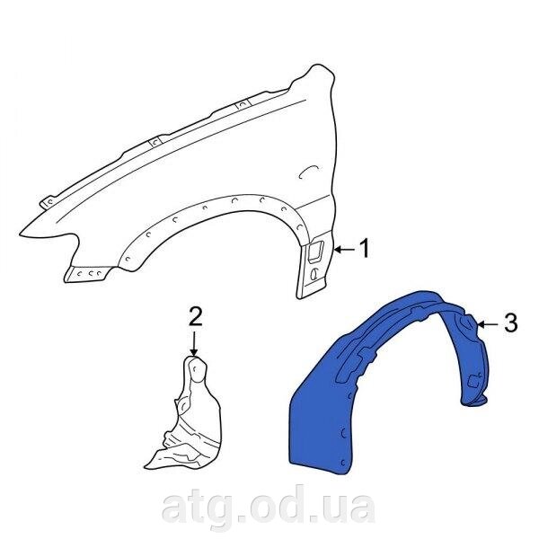 Підкрилок задній лівий Ford Escape MK3 13-16 CJ5Z-78278B51-A від компанії ATG-Parts - запчастини кузова та оптика - фото 1