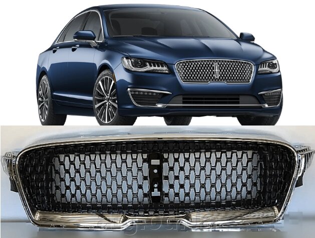 Решітка радіатора grill Lincoln MKZ 2017-2019 чорна HP5Z-8200-CA від компанії ATG-Parts - запчастини кузова та оптика - фото 1