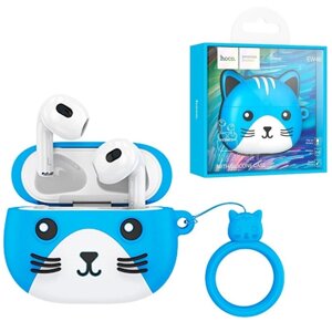Бездротові навушники вкладиші для дітей блютуз котики Hoco, Bluetooth навушники дитячі з мікрофоном вкладиші