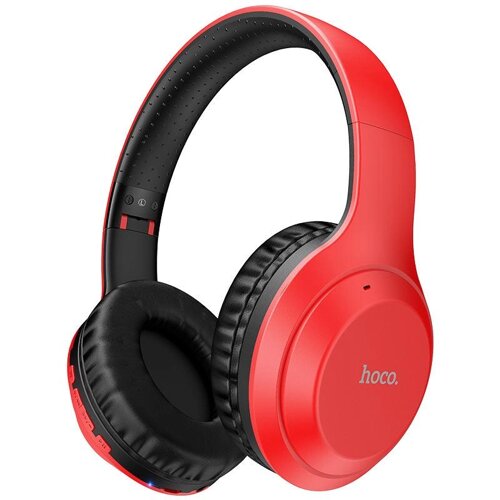 Bluetooth навушники накладні на голову з мікрофоном Hoco W30, повнорозмірні бездротові навушники червоні, повнорозмірні