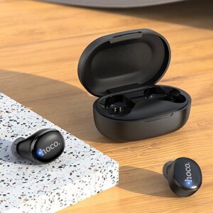 Чорні бездротові навушники вакуумні з мікрофоном маленькі, Bluetooth блютуз навушники tws для телефона Hoco