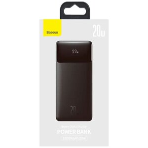Power bank потужне швидка зарядка переносний зовнішній акумулятор для телефона Baseus павербанк 10000 мАг 20 W