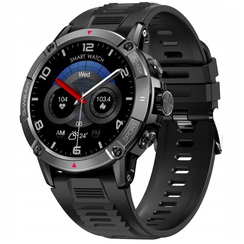 Смарт годинник чоловічий з компасом із дзвінком водонепроникні Bluetooth Smart Watch круглі чорні Modfit Compass