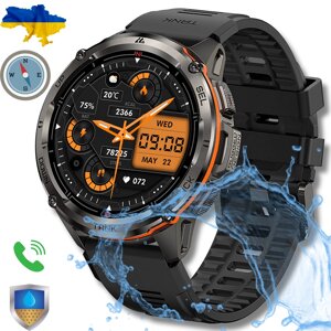 Смарт годинник з компасом для військових Kospet Tank T3 ULTRA Smart Watch водонепроникні з дзвінком чорні