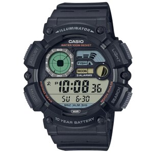 Водонепроникний годинник для риболовлі з підсвічуванням Casio оригінал WS-1500, чоловічий наручний годинник з фазами