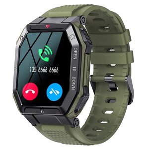 Військовий смарт годинник тактичний крокомір пульсометр телефон Modfit Smart Watch протиударний водонепроникний