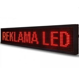 Біжучий рядок 103*23 см червона вулична WIFI/USB | LED табло для реклами | Світлодіодна вивіска