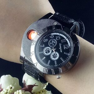 Годинник XL-161 зі спіральною електрозапальовкою | Чоловічий кварцовий годинник | Наручний годинник з USB