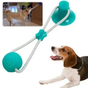 Іграшка для домашніх тварин з присоском, Dog toy rope PULL | Гумова іграшка для собак