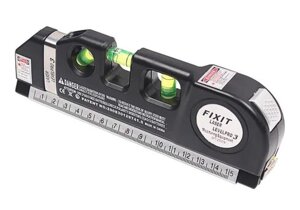 Лазерний рівень нівелір Fixit Laser Level Pro 3 +рулетка+рівень | Вимірювальний інструмент
