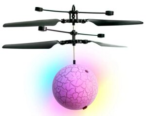 Літаюча іграшка Flying Ball Рожевий Куля | Кульку-вертоліт, який літає від руки | Інтерактивна іграшка