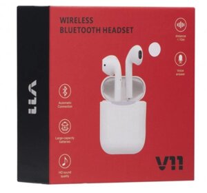 Навушники V11 з кейсом | Бездротові bluetooth-навушники | Блютуз навушники