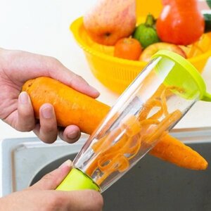 Неіржавкий ніж для овочів LY41 зі зручною ручкою | Ефективне чищення фруктів із контейнером