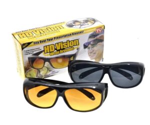 Очки 2 в 1 HD Vision | Антиблікові окуляри для водіїв (день + ніч) Окуляри антифари
