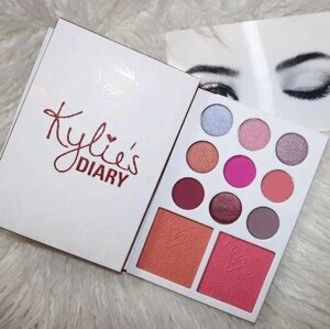 Палетка тіней і рум'ян Kylie Diary Pressed Powder Palette ⁇ Набір для макіяжу тіні + рум'яна + дзеркало
