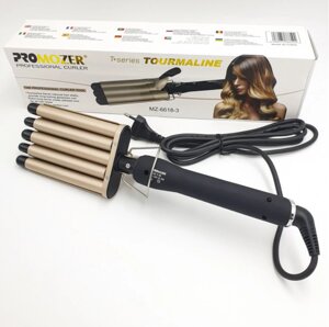 Плойка п'ять хвиль Pro Mozer MZ-6618 | Щипці для локонів | Прилад для укладання волосся
