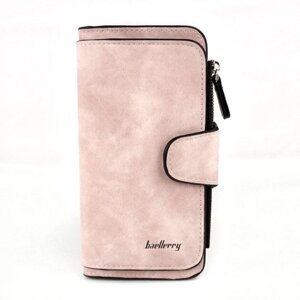 Жіночий замшевий клатч Baellerry Forever N 2345 | гаманець | портмоне світло рожевий