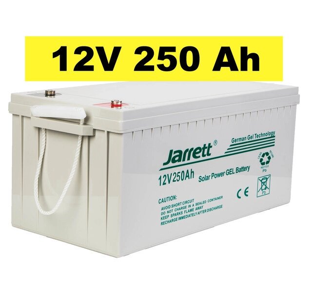 Акумулятор 12V 250ah, Тяговий гелієвий акумулятор, Акумуляторна батарея для ДБЖ від компанії Show Market - фото 1